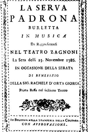 Pergolesi - La Serva padrona Poster