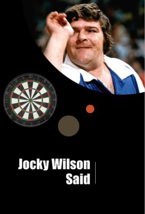 Jocky Wilson Said Poster